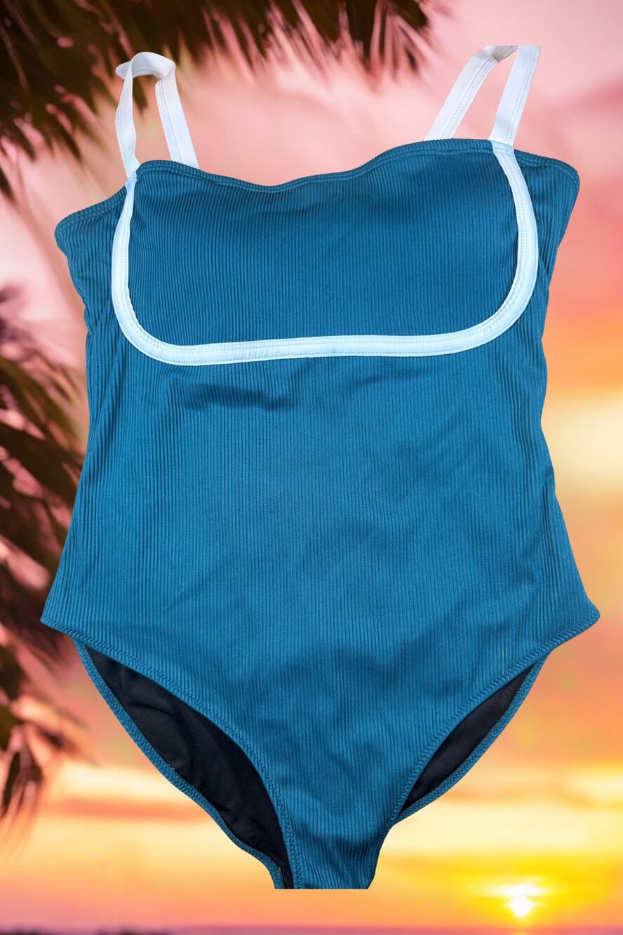 Blooming Jelly Womens Tummy Control One Piece Ribbed XL NWOT